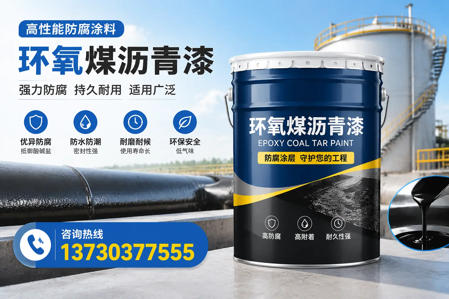 环氧煤沥青漆的耐久性分析,适合钦州的使用场景